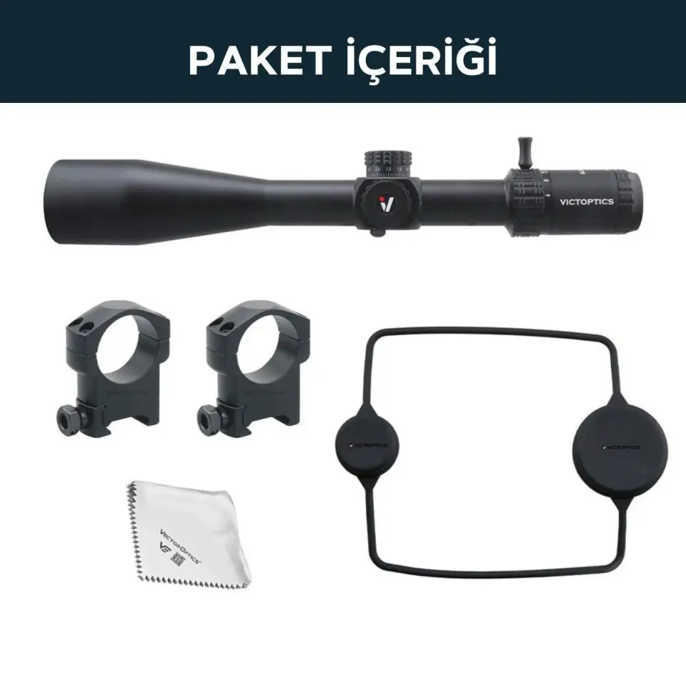 Victoptics S4 6-24X50 FFP Parallax Tekerli Tüfek Dürbünü OPFF-02