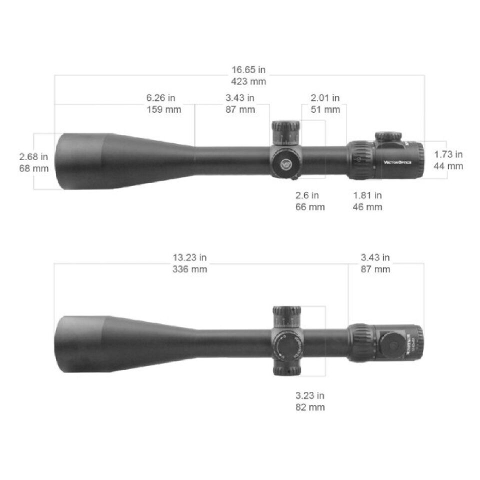 Vector Optics MINOTAUR GEN2 12-60x60 MFL SFP Tüfek Dürbünü SCOL-40