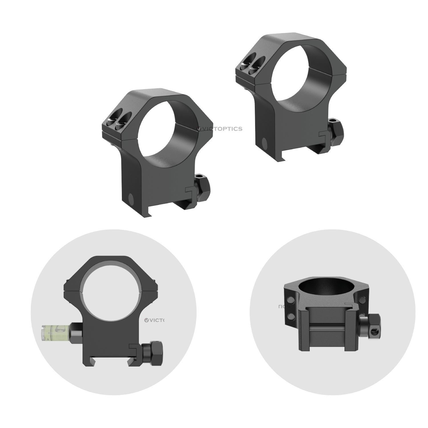 Victoptics 30mm Orta Profil Dürbün Montaj Halkaları - VIMW-12