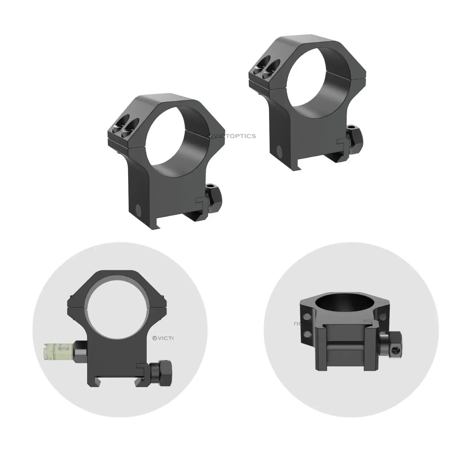Victoptics 30mm Orta Profil Dürbün Montaj Halkaları - VIMW-12