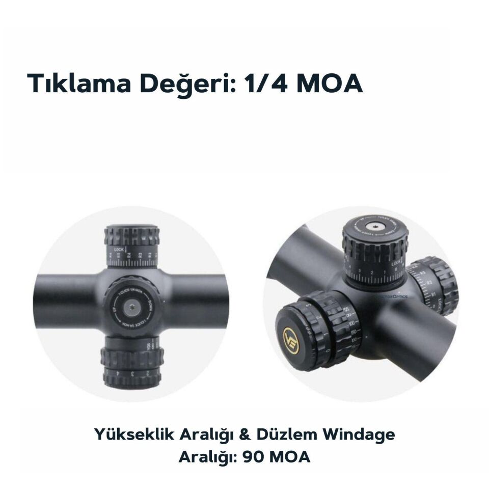 Vector Optics Aston 3-18x44 SFP Tüfek Dürbünü