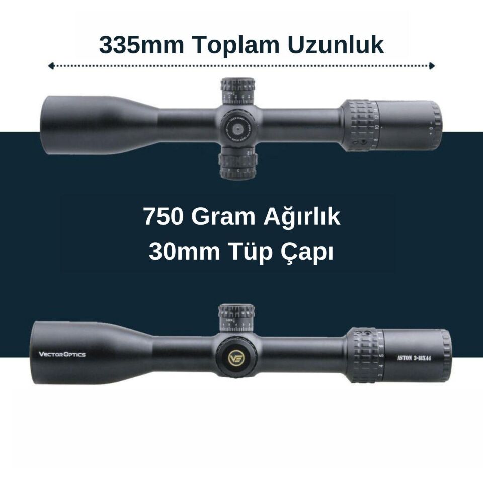 Vector Optics Aston 3-18x44 SFP Tüfek Dürbünü