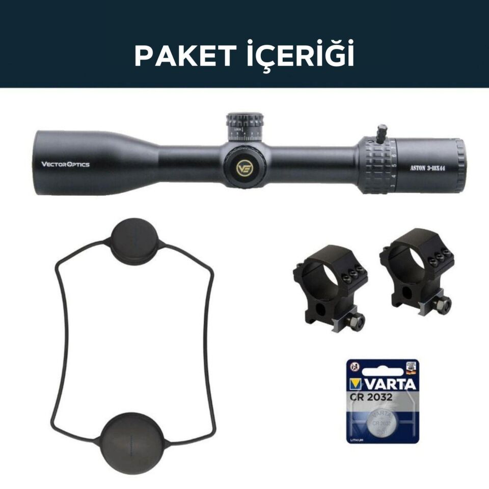 Vector Optics Aston 3-18x44 SFP Tüfek Dürbünü
