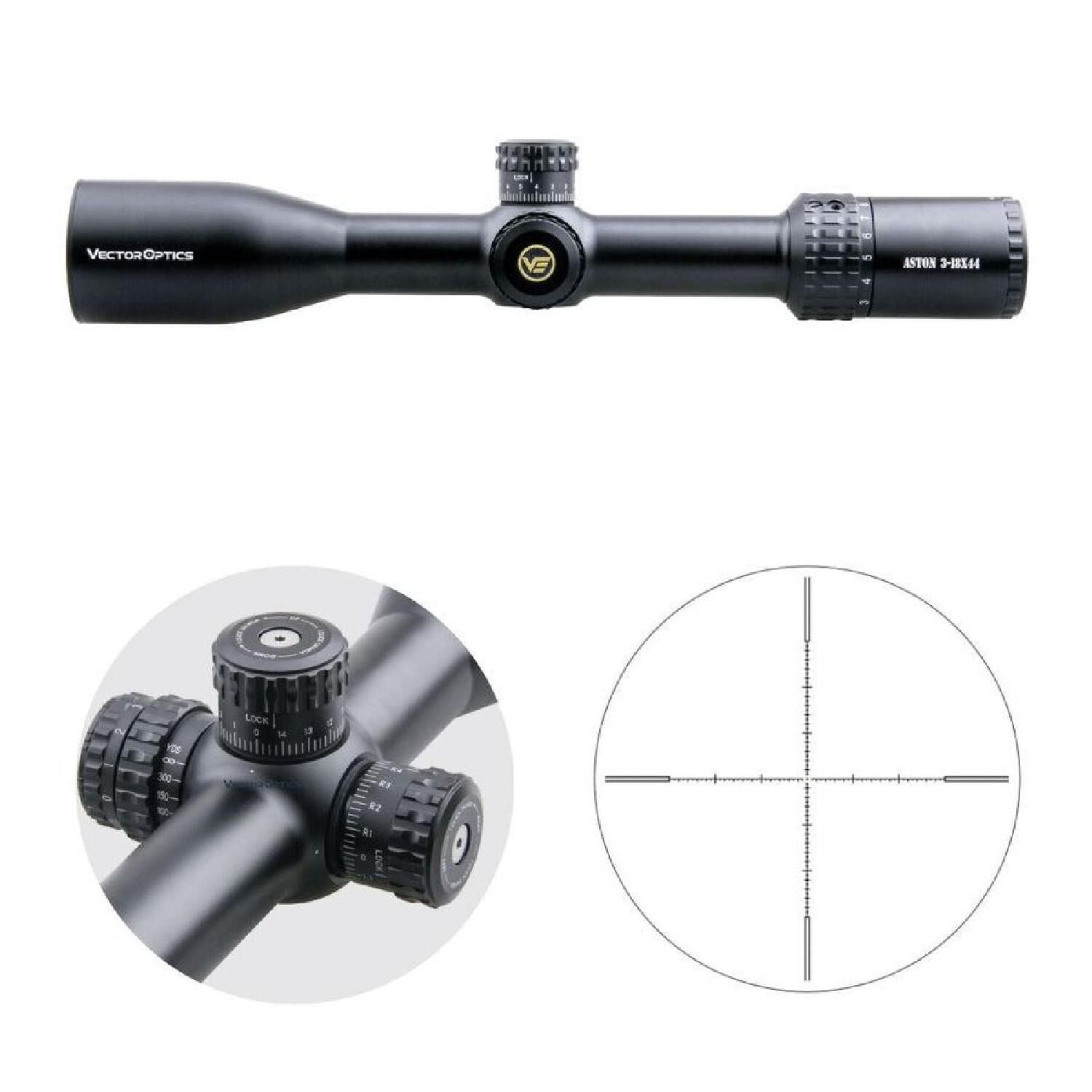 Vector Optics Aston 3-18x44 SFP Tüfek Dürbünü