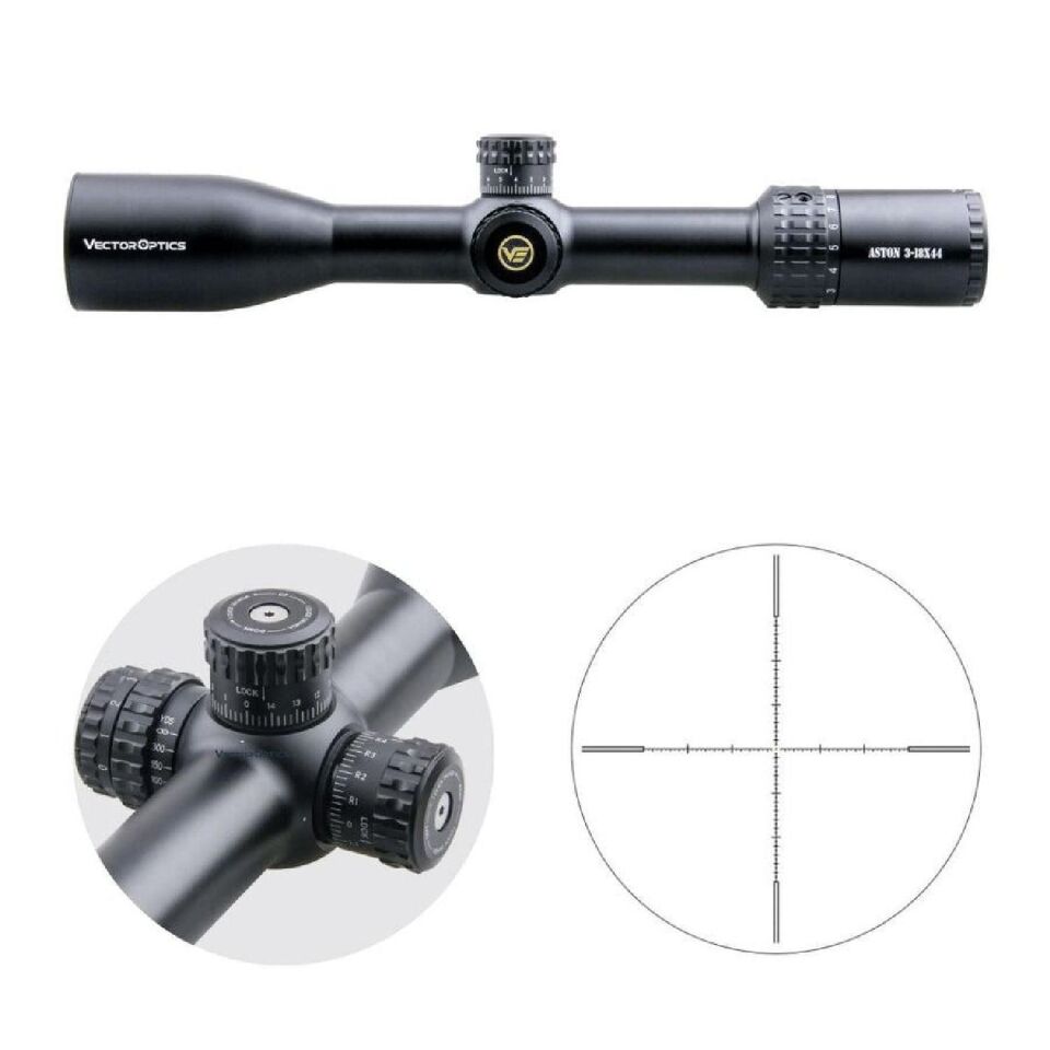 Vector Optics Aston 3-18x44 SFP Tüfek Dürbünü