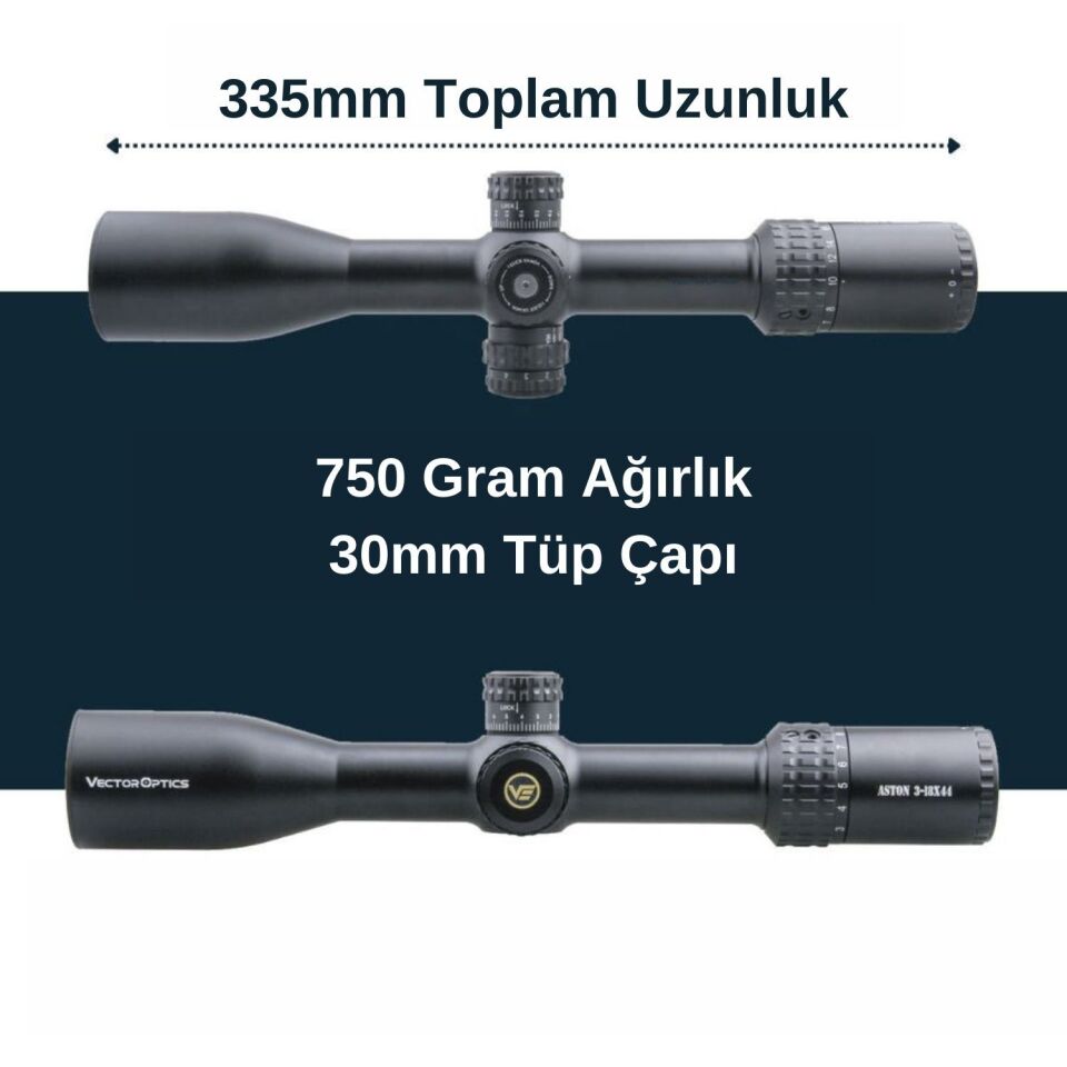 Vector Optics Aston 3-18x44 SFP Tüfek Dürbünü SCOL-23