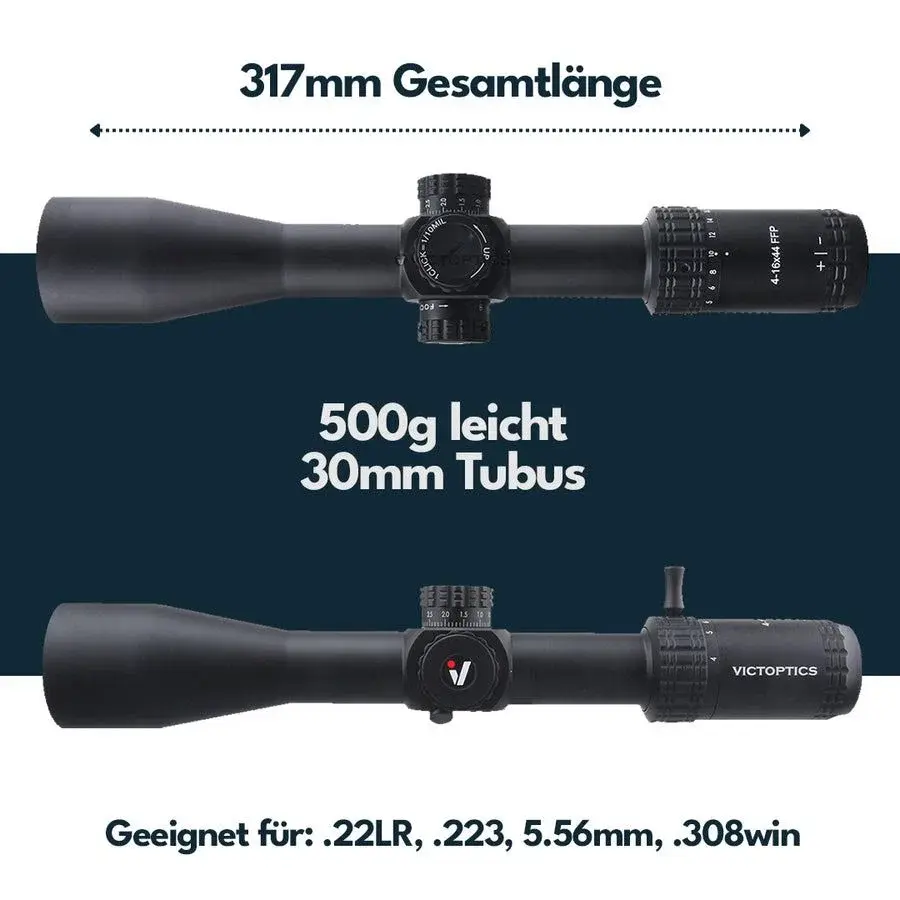 Victoptics S4 4-16X44 FFP Tüfek Dürbünü OPFF-01