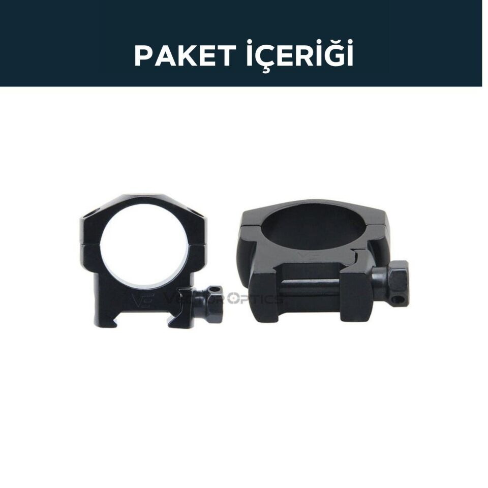 Vector Optics 30mm dürbün için Picatinny Ray Ayağı - Alçak - SCTM-27