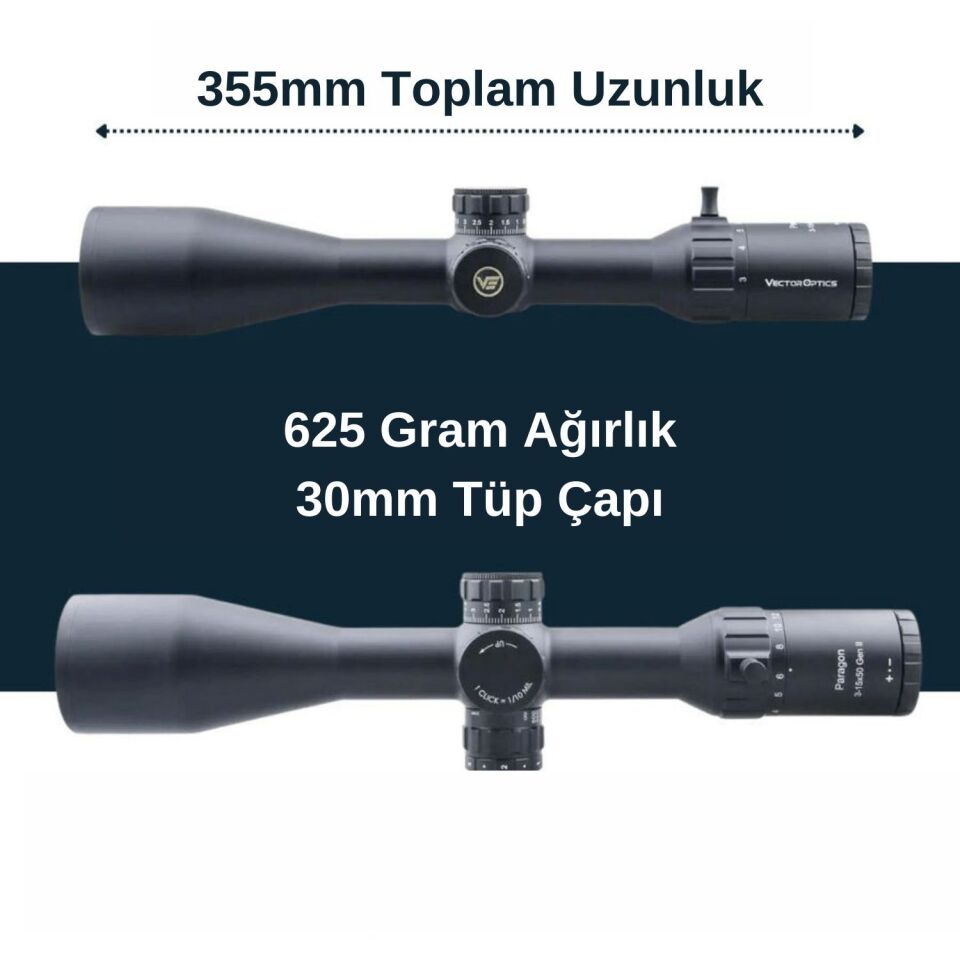 Paragon GEN2 3-15x50 SFP Tüfek Dürbünü SCOM-25