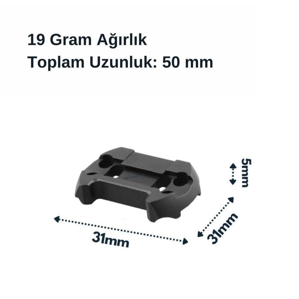 Vector Optics 11mm Ray için Reddot Adaptörü - Düşük profil MAV-DL