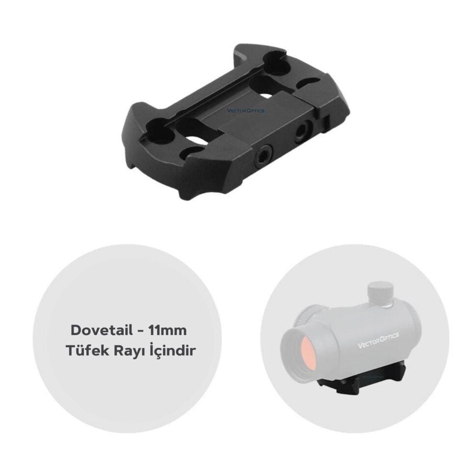 Vector Optics 11mm Ray için Reddot Adaptörü - Düşük profil MAV-DL