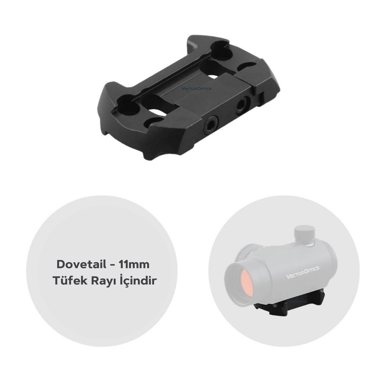 Vector Optics 11mm Ray için Reddot Adaptörü - Düşük profil MAV-DL