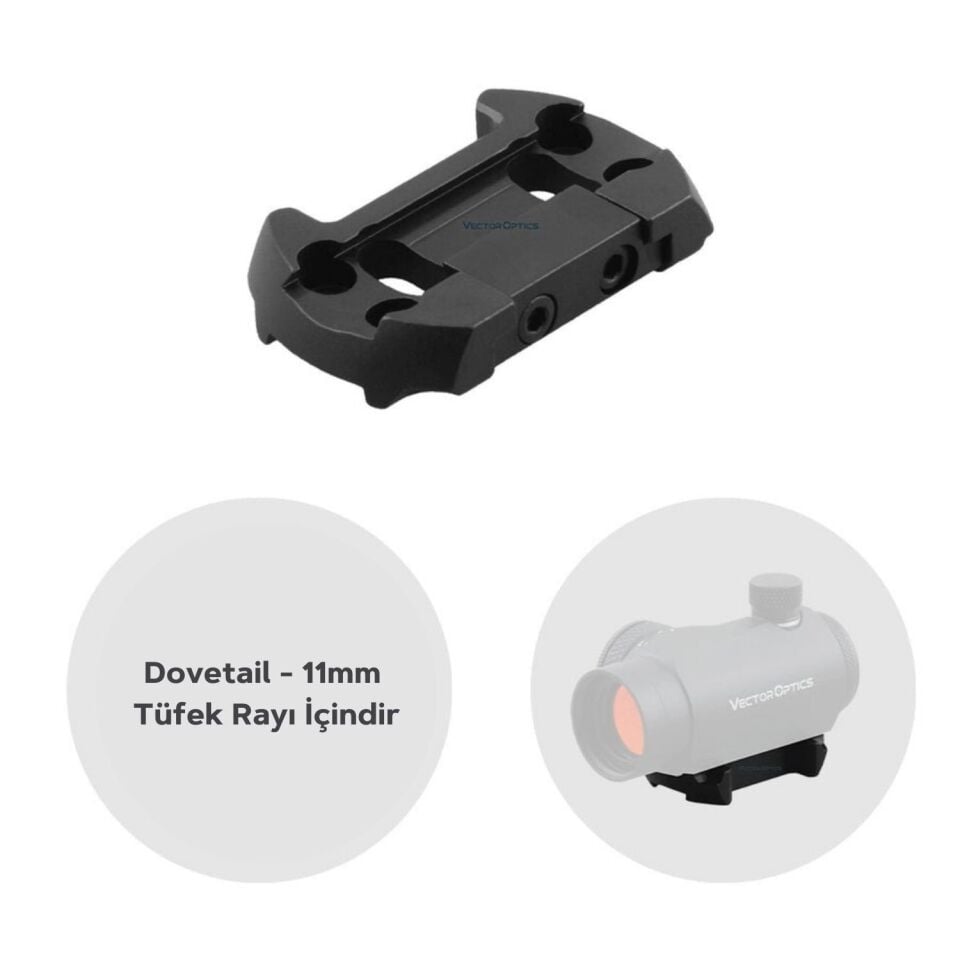 Vector Optics 11mm Ray için Reddot Adaptörü - Düşük profil MAV-DL