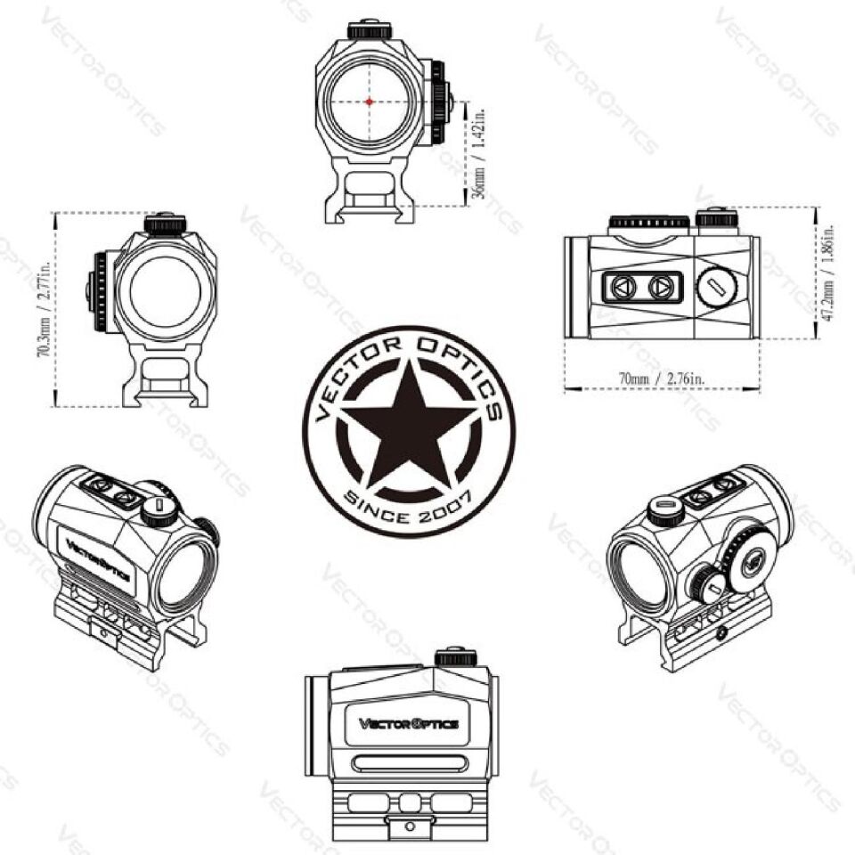Vector Optics Scrapper Gen II 1x25 Red Dot Nişangah