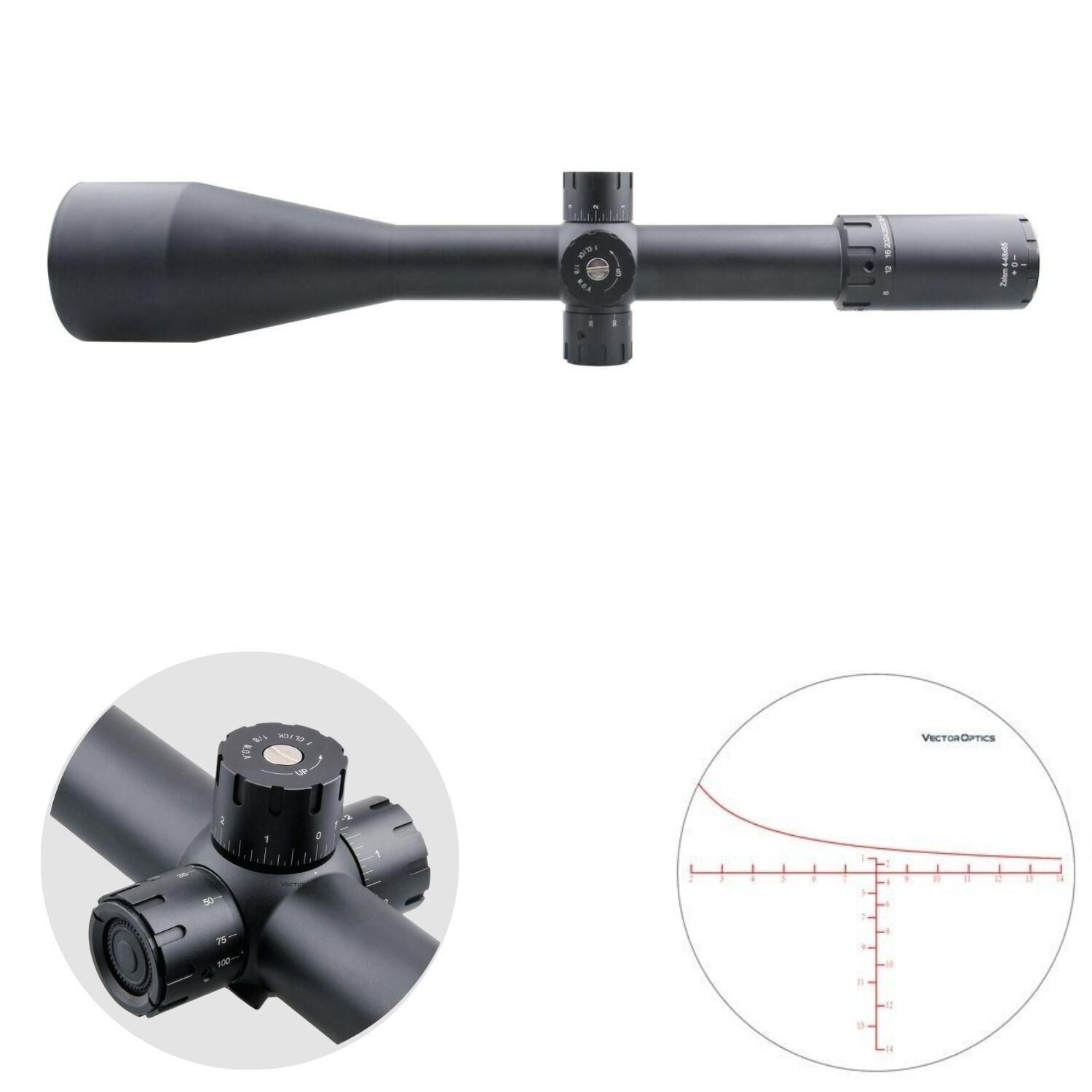 Vector Optics ZALEM 4-48x65ED MOA SFP Tüfek Dürbünü SCOL-25