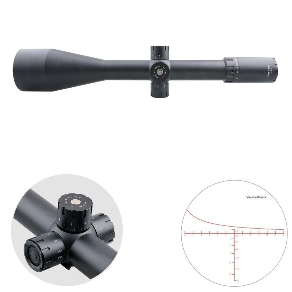 Vector Optics ZALEM 4-48x65ED MOA SFP Tüfek Dürbünü SCOL-25
