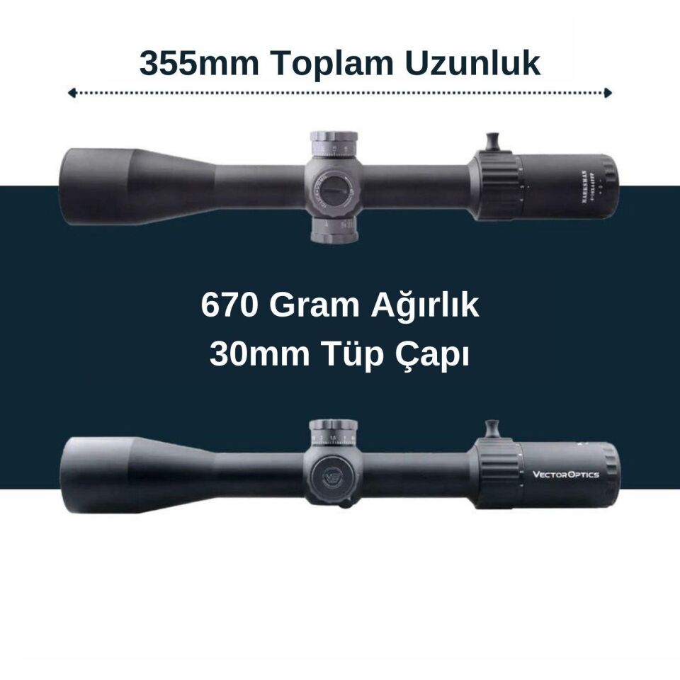 Vector Optics MARKSMAN 4-16x44 FFP Tüfek Dürbünü SCFF-25