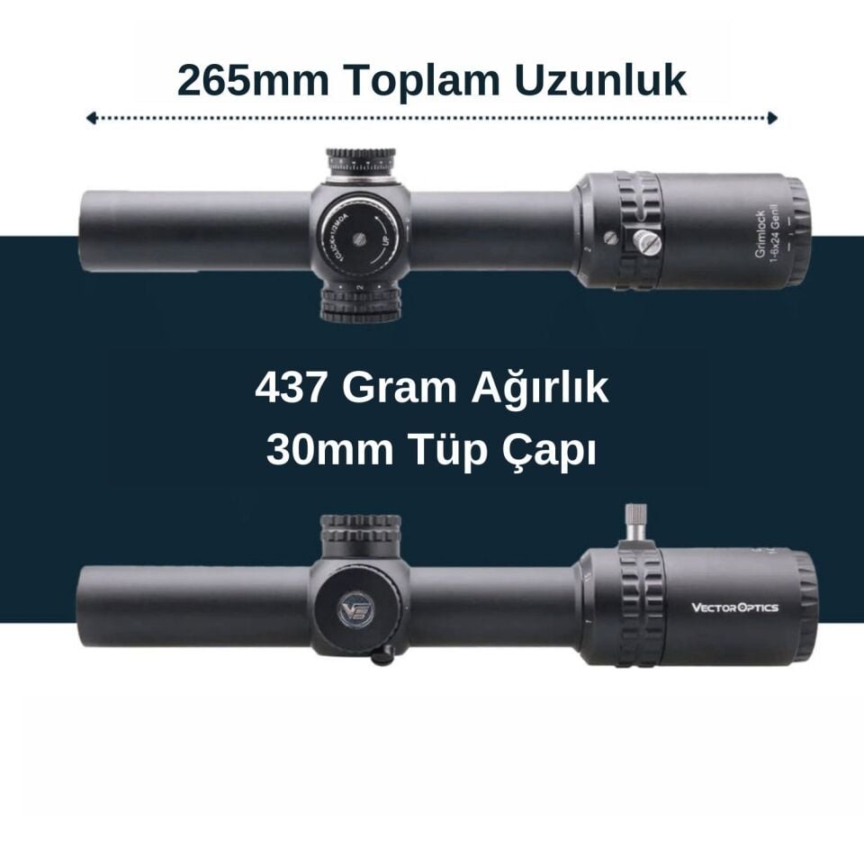 Grimlock 1-6x24 GenII SFP Tüfek Dürbünü