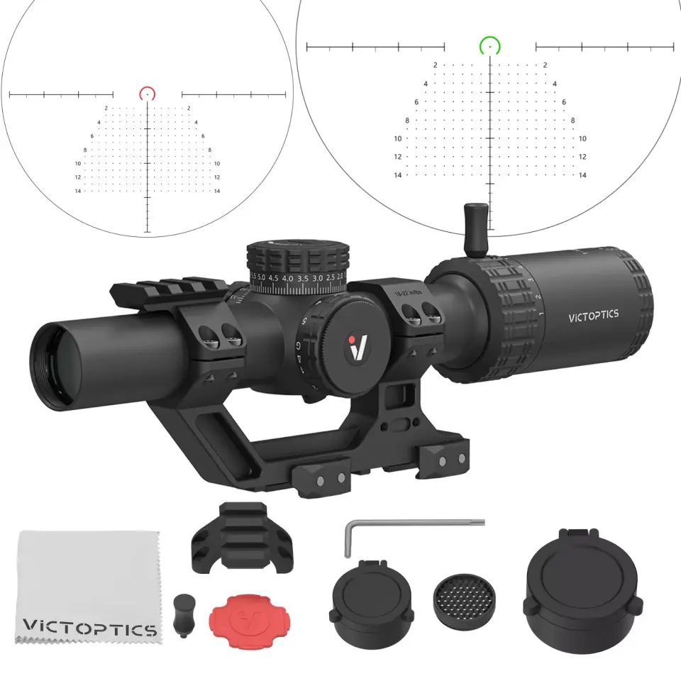 Victoptics S10 LPVO 1-10×24  SFP Tüfek Dürbünü 1-Parça Extreme High Picatinny AR Montaj Kitli OPSL137