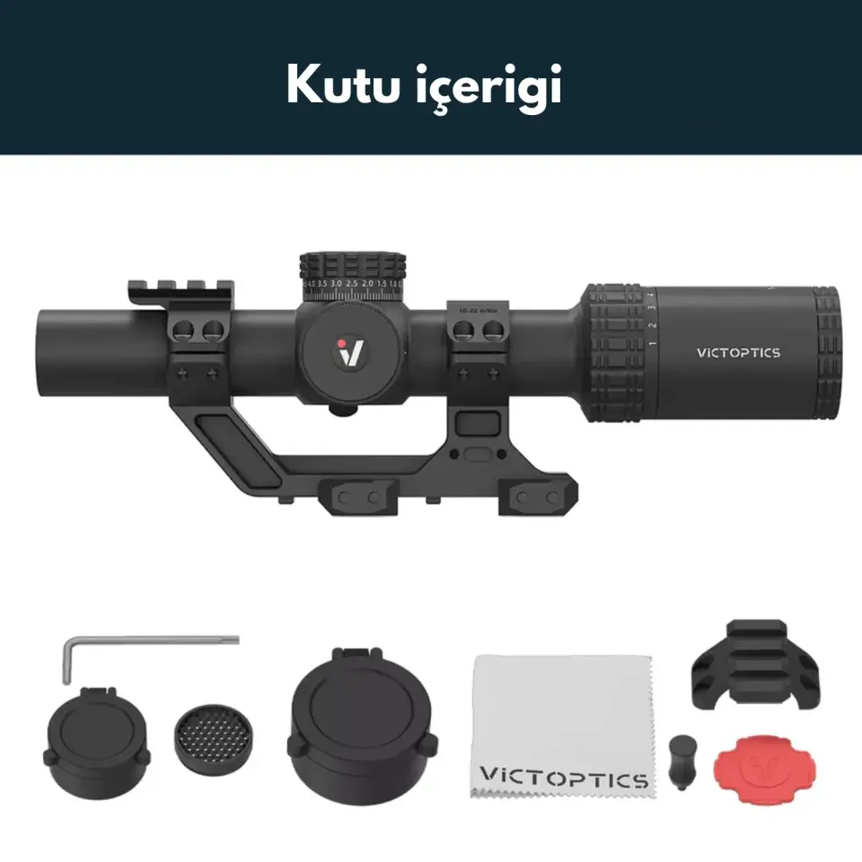 Victoptics S10 LPVO 1-10×24  SFP Tüfek Dürbünü 1-Parça Extreme High Picatinny AR Montaj Kitli OPSL137