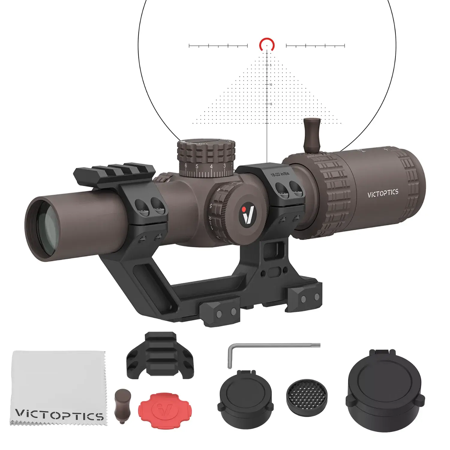 Victoptics S6 Combo Kit FDE | S6 1-6×24 LPVO SFP Tüfek Dürbünü+ Picatinny AR Montajı (OPSL123)
