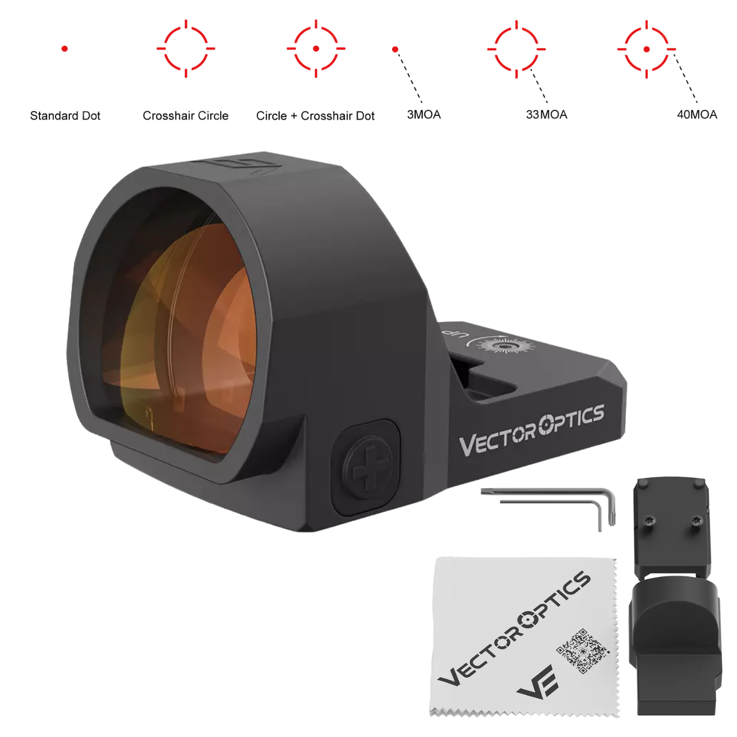 Vector Optics Frenzy-X FLEX 1x22x26 MOS Multi Reticle Tabanca Kırmızı Nokta Nişangahı - SCRD-M36