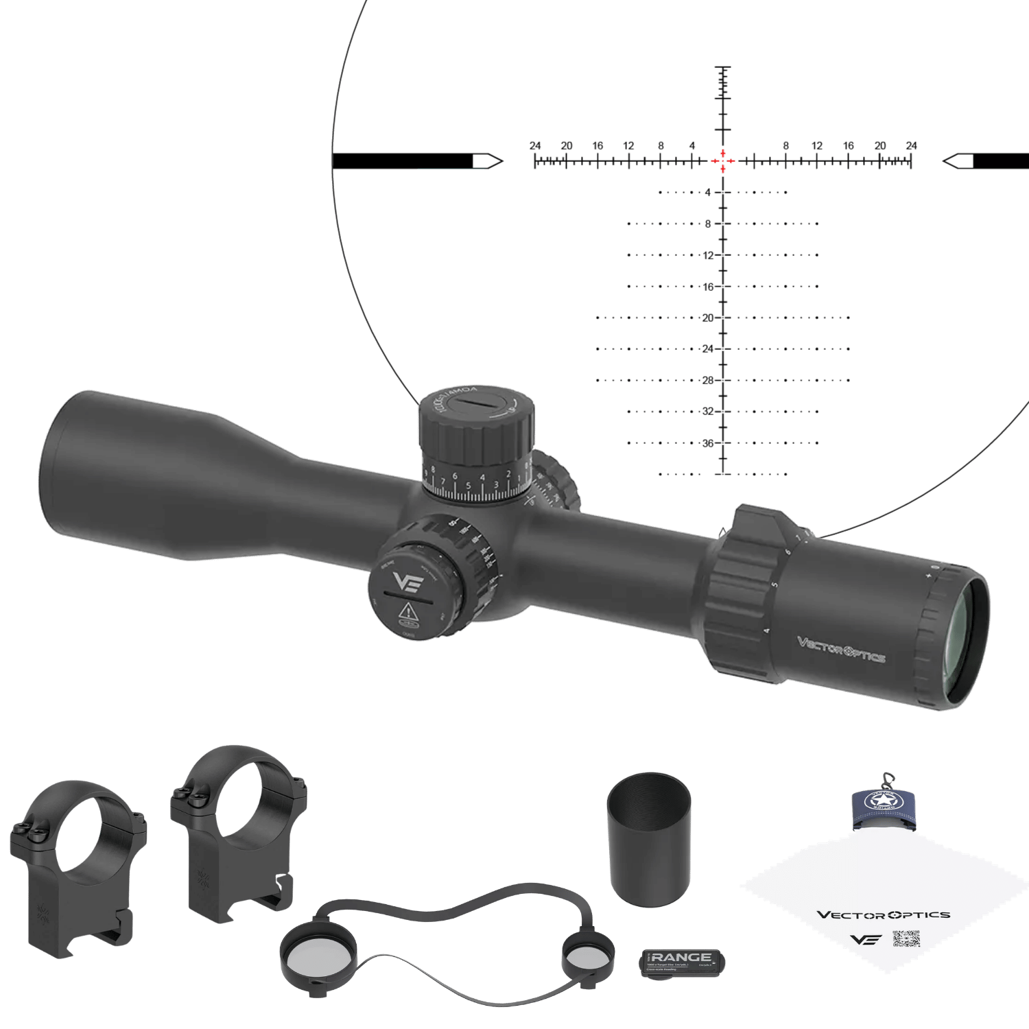Vector Optics Tauron 4-16x44 HD MOA FFP Tüfek Dürbünü - SCFF-80