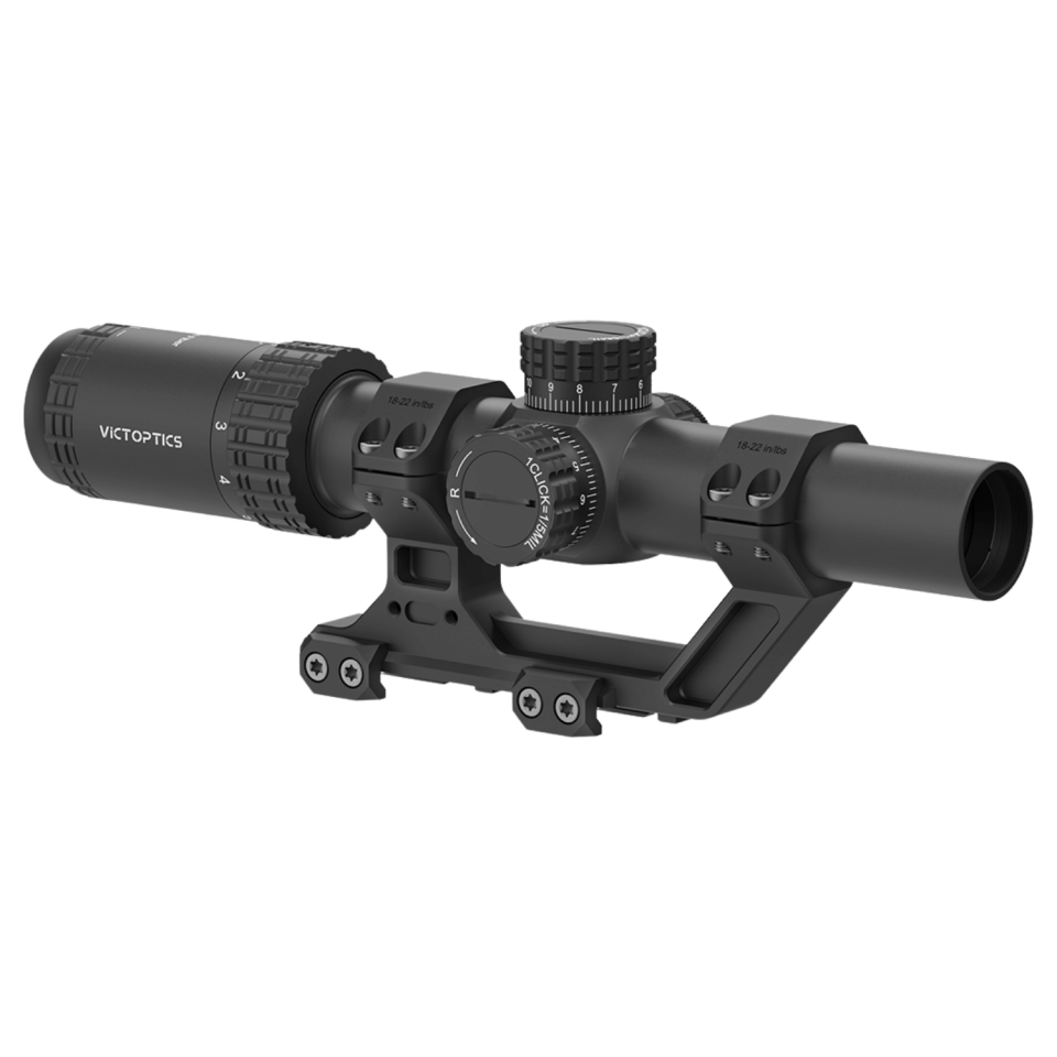 Victoptics S6 1-6x24i Fiber LPVO SFP Tüfek Dürbünü - 1 Parça Extreme High Picatinny AR Montaj Kitli OPSL133