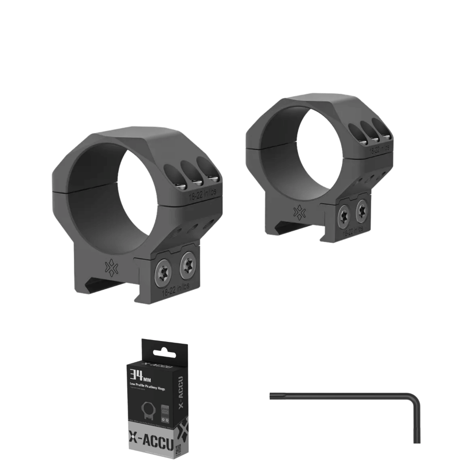 X-Accu 34mm Düşük  Profilli Picatinny Montaj Halkaları - XASR-3452