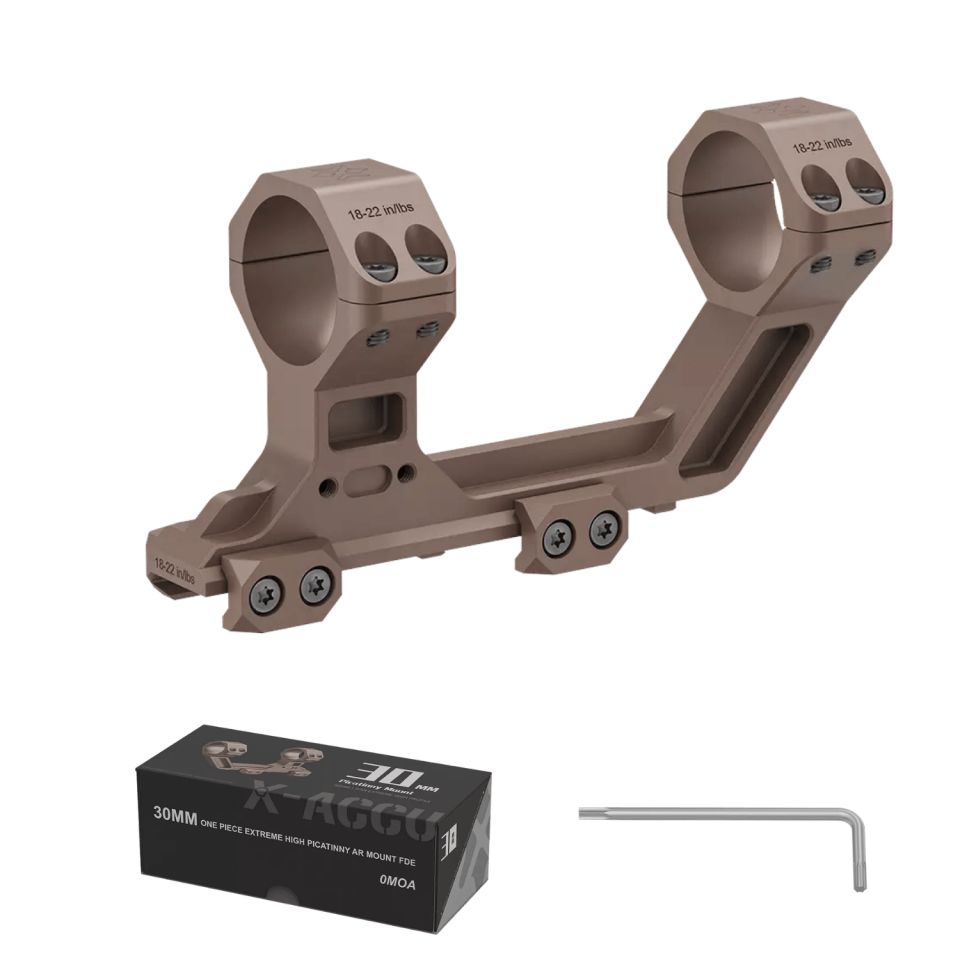X-Accu 30mm Tek Parça Extreme Hı Picatinny Ar Dürbün Ayağı FDE - XASR-F3038