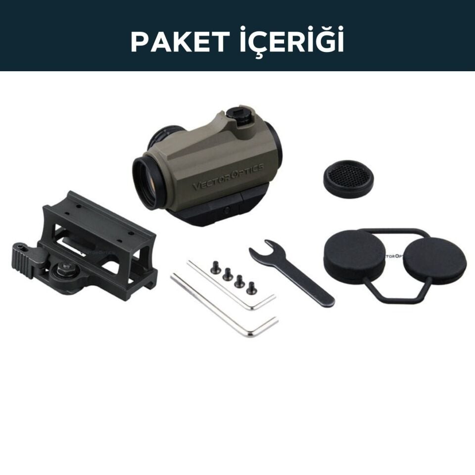 Vector Optics Maverick GEN3 TAN 1x22 Çöl Rengi Kauçuk Kaplı Red Dot Nişangah SCRD-39