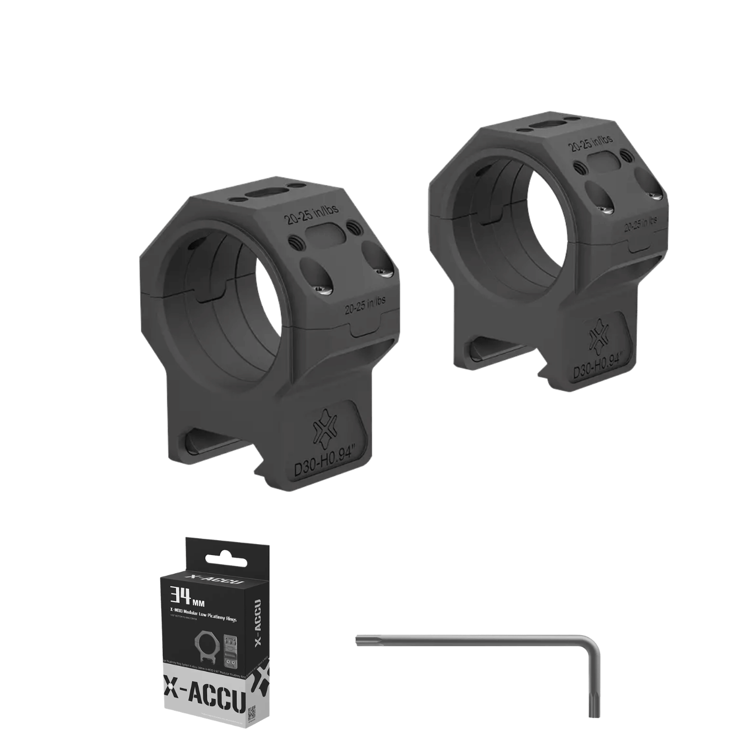 X-Accu 30mm Düşük GenII Picatinny Montaj Halkaları - XASR-3071
