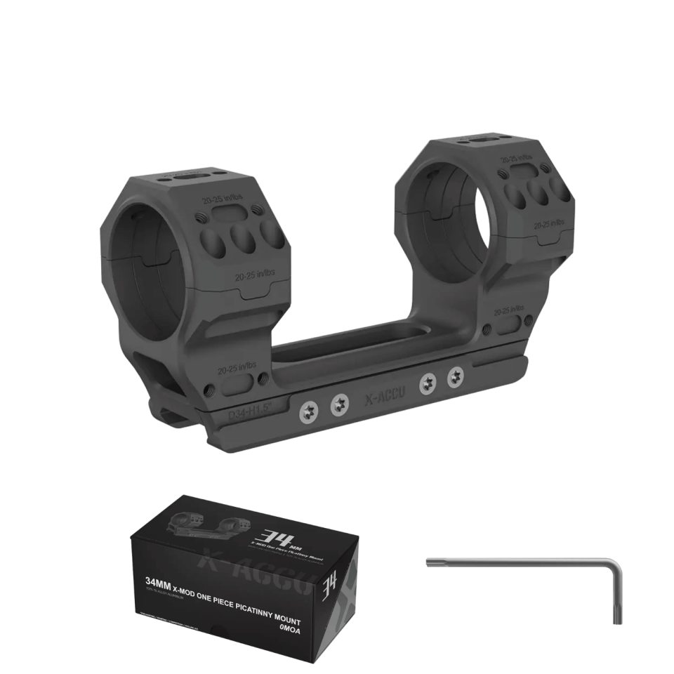 X-Accu 34mm Tek Parça Picatinny Dürbün Ayağı - XASR-3474