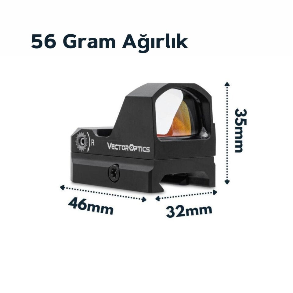 Vector Optics Frenzy 1x17x24 3MOA Red Dot Nişangah Docter Ayak SCRD-19II