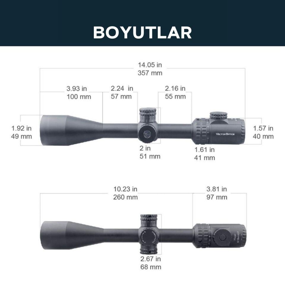SCOL-30 Vector Optics Hugo 4-16x44GT SFP Tüfek Dürbünü