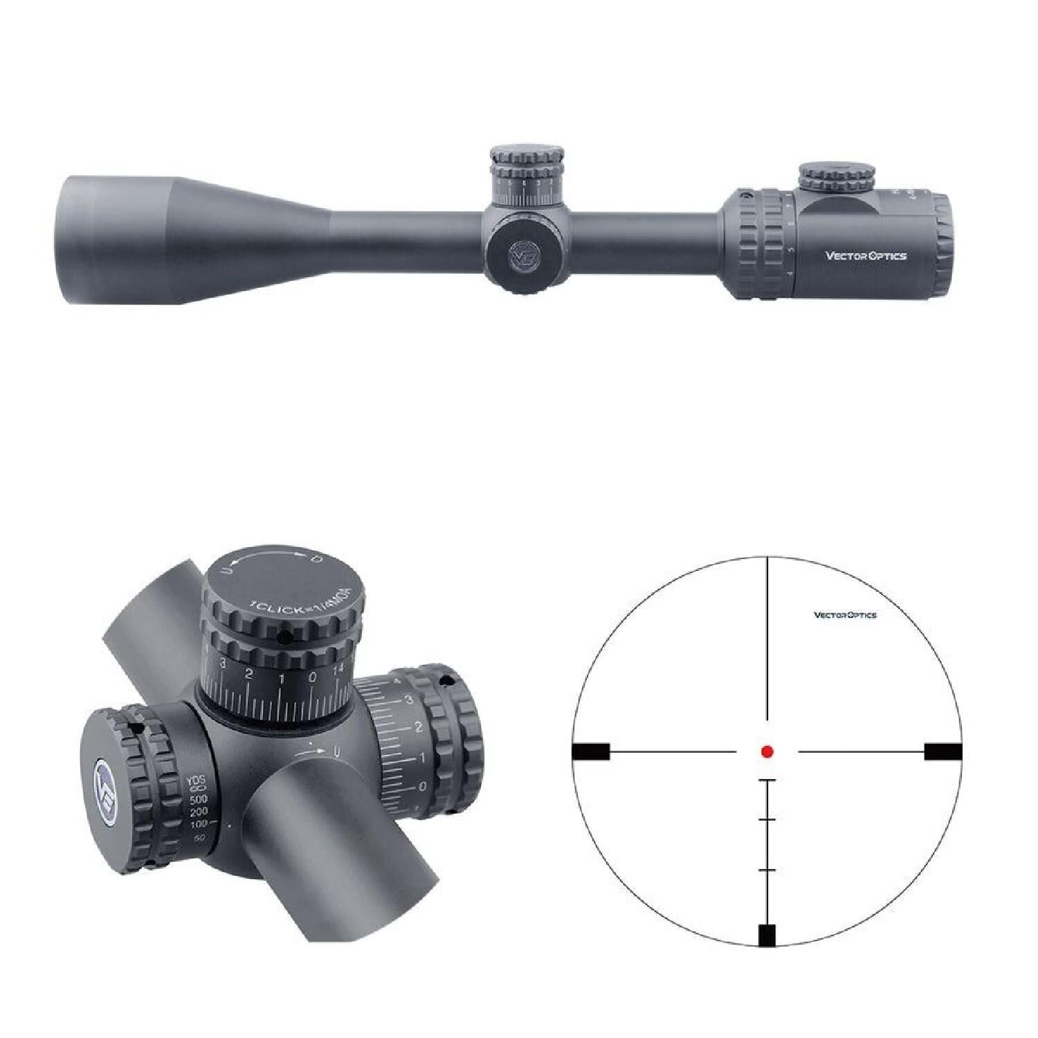 SCOL-30 Vector Optics Hugo 4-16x44GT SFP Tüfek Dürbünü