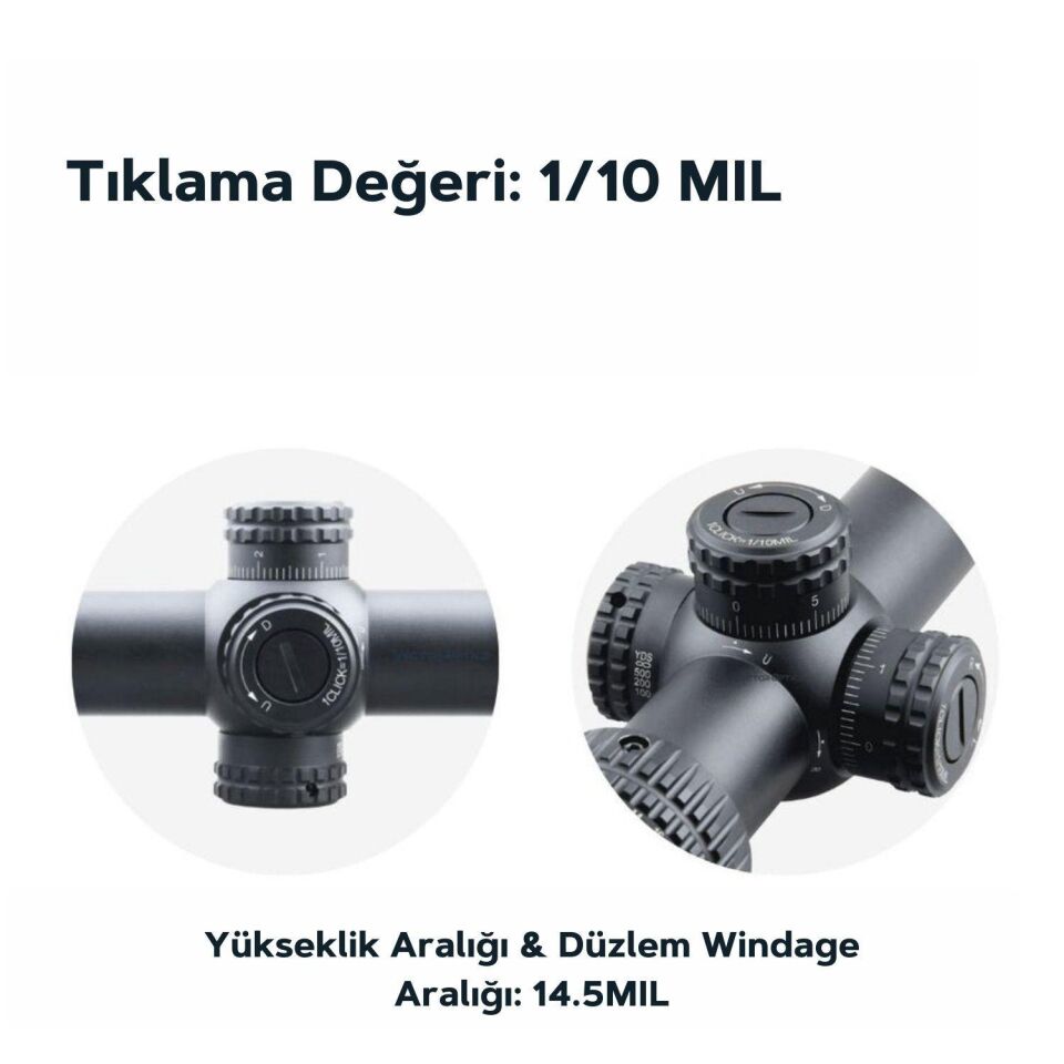 Vector Optics Veyron 6-24x44 FFP Tüfek Dürbünü