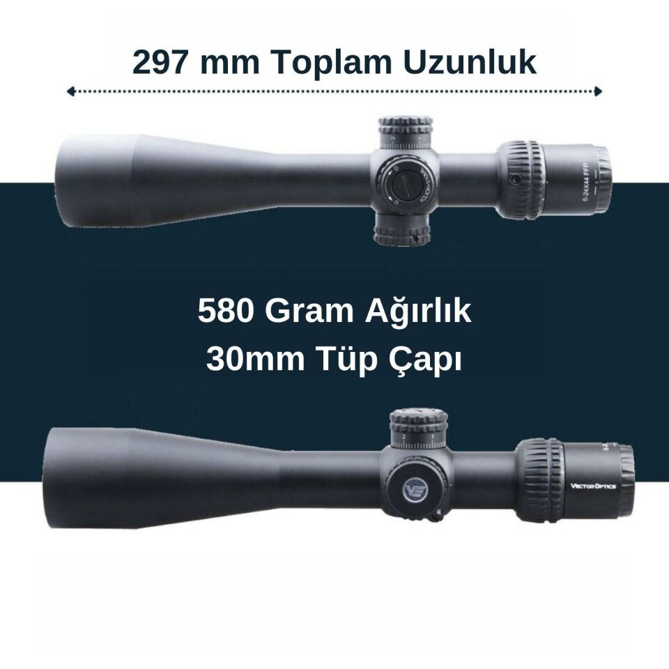 Vector Optics Veyron 6-24x44 FFP Tüfek Dürbünü