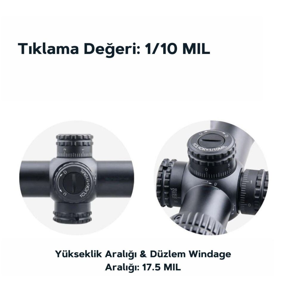 Vector Optics Veyron 4-16x44 FFP Tüfek Dürbünü