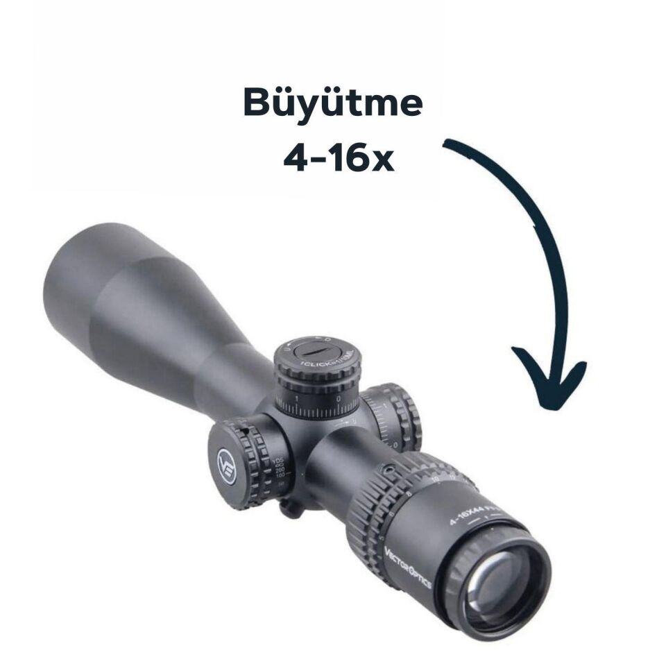 Vector Optics Veyron 4-16x44 FFP Tüfek Dürbünü