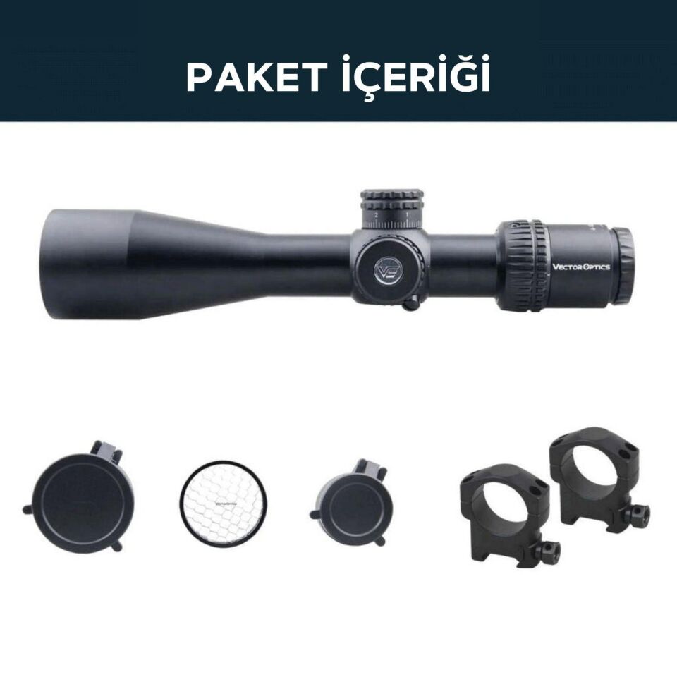 Vector Optics Veyron 4-16x44 FFP Tüfek Dürbünü