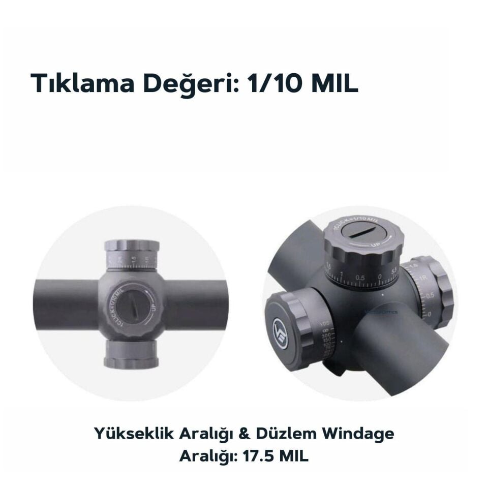 Vector Optics Marksman 6-24x50FFP Tüfek Dürbünü SCFF-26