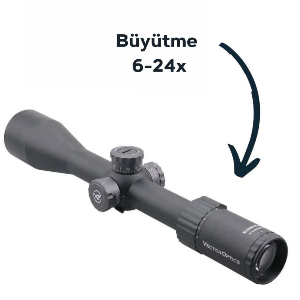 Vector Optics Marksman 6-24x50FFP Tüfek Dürbünü SCFF-26