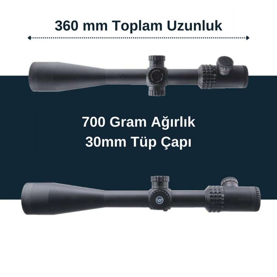 Vector Optics Marksman 6-24x50FFP Tüfek Dürbünü SCFF-26