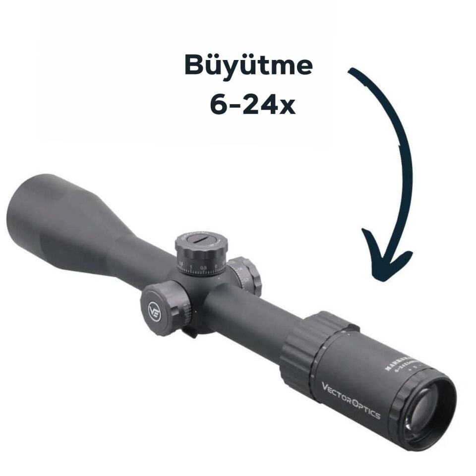 Vector Optics Marksman 6-24x50FFP Tüfek Dürbünü SCFF-26