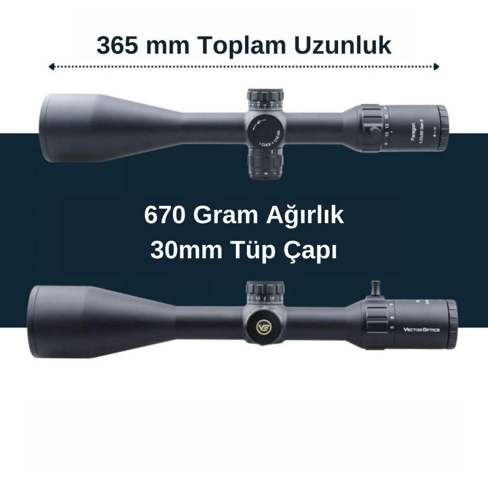 Vector Optics Paragon 5-25x56SFP GenII Tüfek Dürbünü SCOL-26