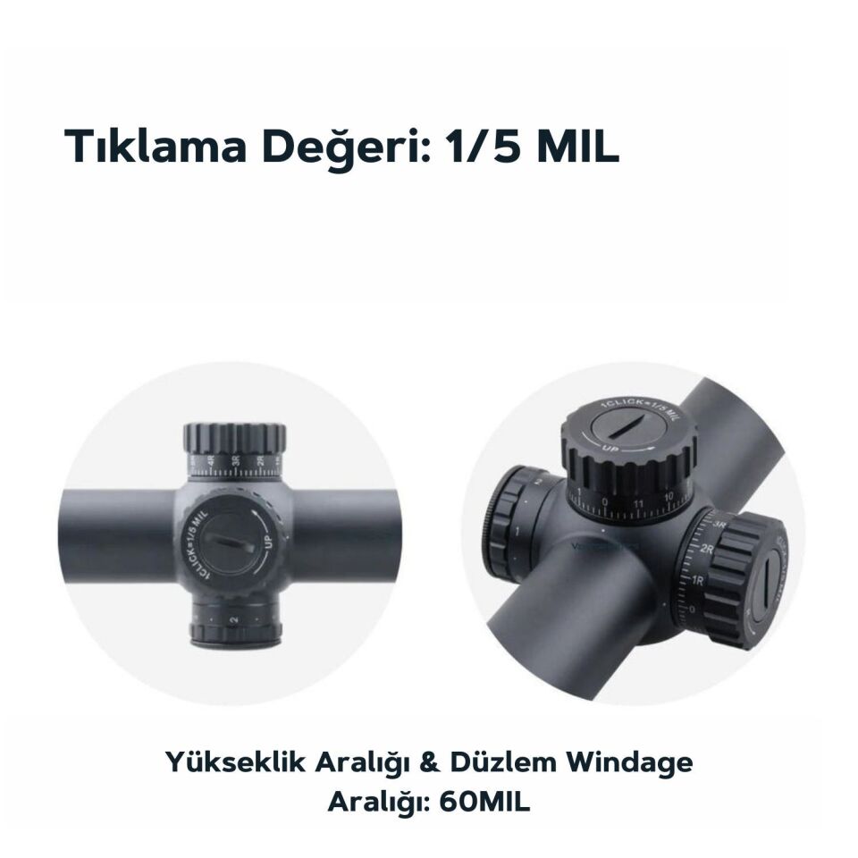 Vector Optics Taurus 1-6x24FFP Tüfek Dürbünü SCFF-27