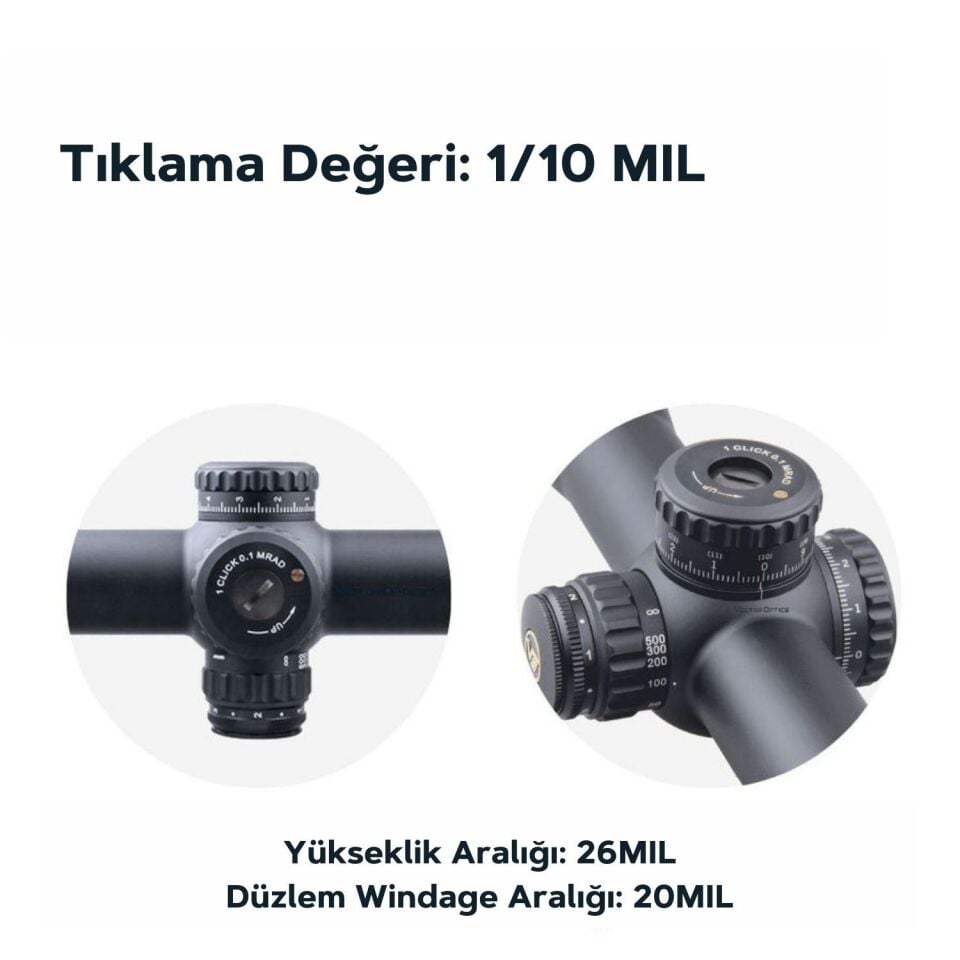 Vector Optics 34mm Continental 5-30x56FFP Tüfek Dürbünü SCFF-30