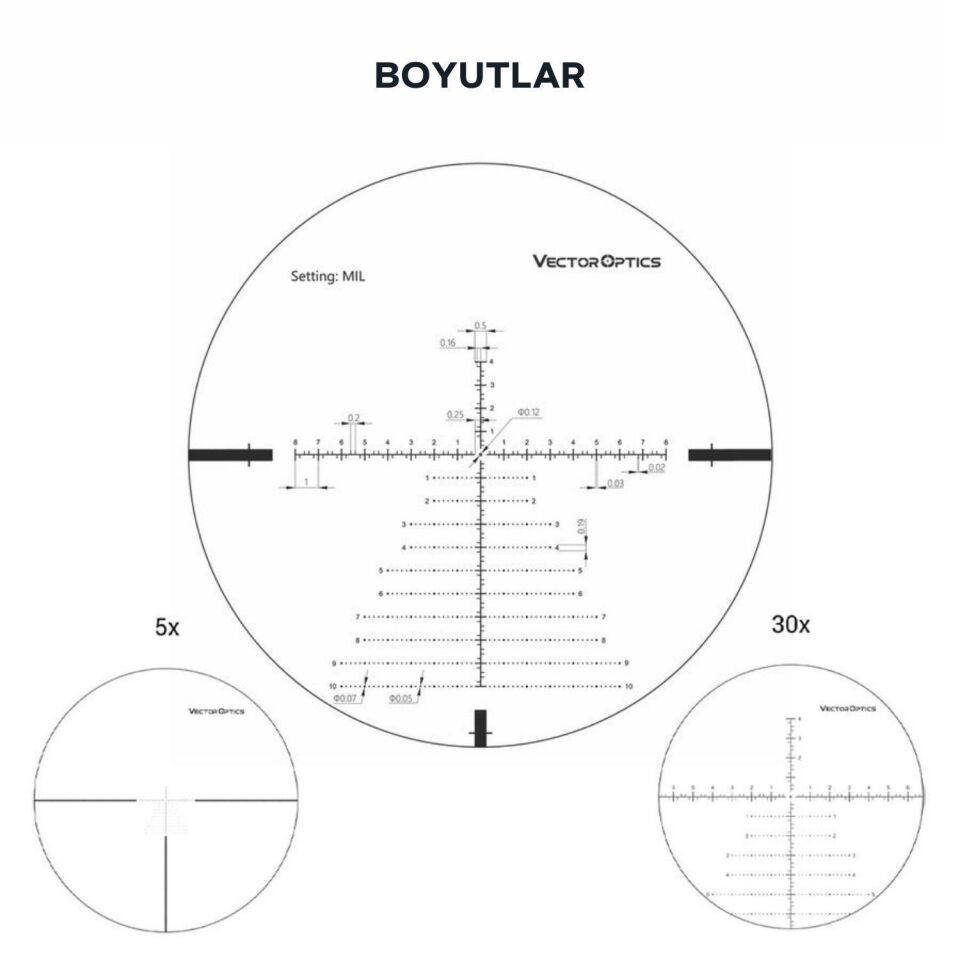 Vector Optics Continental 5-30x56 FFP Tüfek Dürbünü