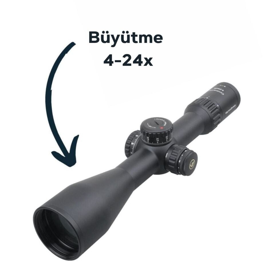 Vector Optics 34mm Continental 4-24x56FFP Tüfek Dürbünü SCFF-29
